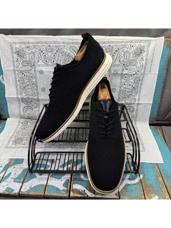 Cole Haan Original Grand Stitchlite Wingtip Oxfords Black C27959 Men 13M Worn2X